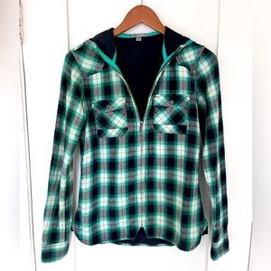 Plaid Women’s Zip Up Hoodie Lightweight Jacket